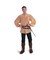Men's Medieval Shirt Romantic Tunic with Gathered Yoke Elastic Band Cuffs One Size